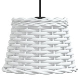 vidaXL Klosz do lampy wiszącej, biały, Ø20x15 cm, wiklina