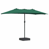 Parasolka ogrodowa Zielony 385 x 209 x 244 cm Poliester i Stal
