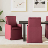 Krzesła jadalne 2 szt. tkanina czerwone wino 57 x 67 x 98 cm