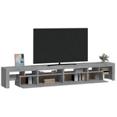 vidaXL Szafka pod TV z oświetleniem LED szary dąb sonoma 260x36,5x40cm