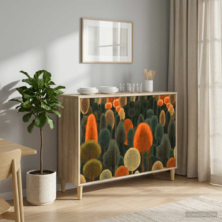 Bufet ZAANDAM Sonoma 102 x 33 x 75 cm Drewno inżynieryjne