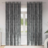 Zasłony z weluru z zasłonami 2 pcs Szary 245 x 140 cm Aksamit