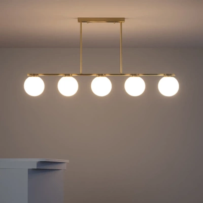 Lampa Wisząca Złota Kule Mleczne Abruzzo Marche 6xE27