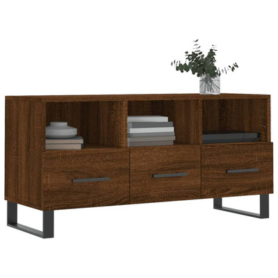 vidaXL Szafka pod TV, brązowy dąb, 102x36x50 cm