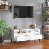 vidaXL Szafka pod TV, wysoki połysk, biała, 100x34,5x44,5 cm model standard