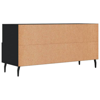 vidaXL Szafka pod TV, czarna, 102x36x50 cm, materiał drewnopochodny wariant 8