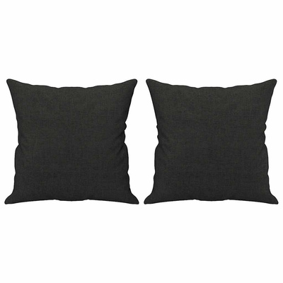 3-osobowa sofa z poduszkami, czarna, 180 cm, tkanina