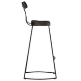 Hokery barowe 2 szt. Czarny 49x43x103 cm Drewno lite Mango