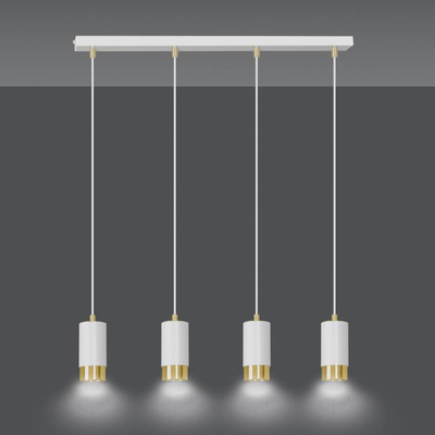 Lampa wisząca  FUMIKO 4 WH/GOLD