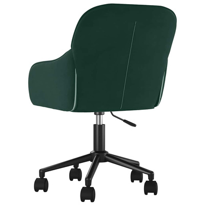 vidaXL Obrotowe krzesła stołowe, 2 szt., ciemnozielone, aksamitne model standard