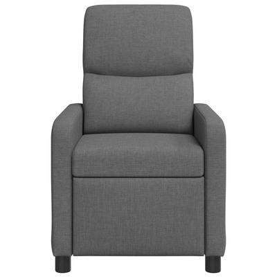 Fotel recliner ciemnoszary Poliester