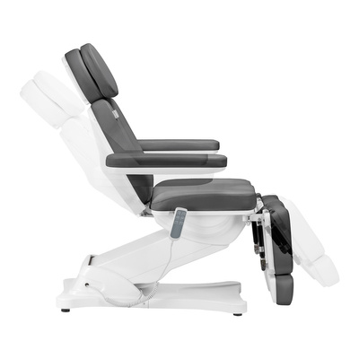 Elektryczny fotel kosmetyczny SILLON CLASSIC 3 silniki z kołyską pedi szary 148293