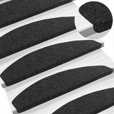 Samoprzylepne maty na schody 15 pcs Czarny 80 x 28 x 3,5 cm
