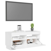 vidaXL Szafka pod TV z oświetleniem LED, biała, 80x35x40 cm