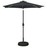 Parasol ogrodowy z oświetleniem LED i podstawą 230 x 230 cm