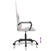 vidaXL Fotel gamingowy, biało-różowy, sztuczna skóra model standard