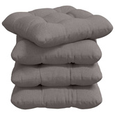 Poduszki na siedziska 4 pcs Ciemnoszary 40 x 40 x 12 cm tkanina