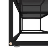 vidaXL Szafka pod TV, czarna, 200x40x40,5 cm, hartowane szkło