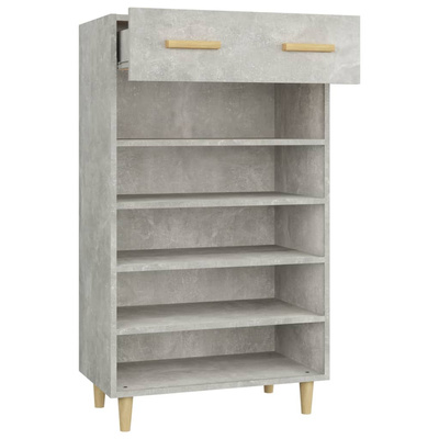 Szafka na buty, szarość betonu, 60x35x105 cm