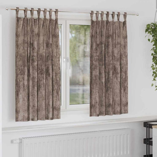 Zasłony z weluru 2 pcs Cappuccino 175 x 140 cm Aksamit