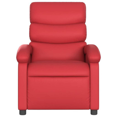 vidaXL Rozkładany fotel masujący, czerwony, sztuczna skóra model standard
