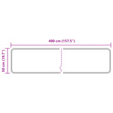 Chodnik dywanowy MARSA Szary 50 x 400 cm Poliester i PVC