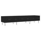 vidaXL Szafka pod TV, czarna, 150x36x30 cm, materiał drewnopochodny wariant 5