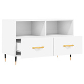 vidaXL Szafka pod TV, biała, 80x36x50 cm, materiał drewnopochodny wariant 12
