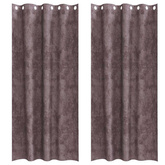 Zasłony z weluru z zasłonami 2 pcs Brązowy 245 x 140 cm Aksamit
