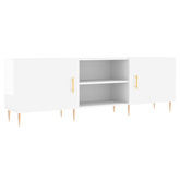 vidaXL Szafka pod TV, wysoki połysk, biała, 150x30x50 cm