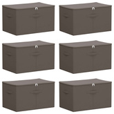 Skrzynia do przechowywania 6 pcs antracytowy 55 x 35 x 32 cm