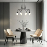 Lampa wisząca sufitowa czarna matowa oprawa 8x40W Basso Candellux 38-71057