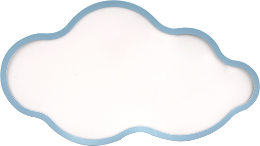 NUVOLA lampa sufitowa plafon niebiesk 18W LED 3000 - 6000K klosz biały z pilotem