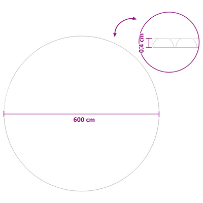 Solarny pokrowiec na basen ekstra mocny ? 600 cm 400 ?m Okrągły