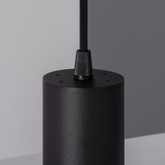 Czarny Zwis Lampa Wisząca tuba GU10 Abruzzo Echo