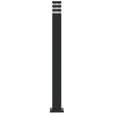 Zewnętrzne lampy stojące, 3 szt., czarne, 110 cm, aluminium