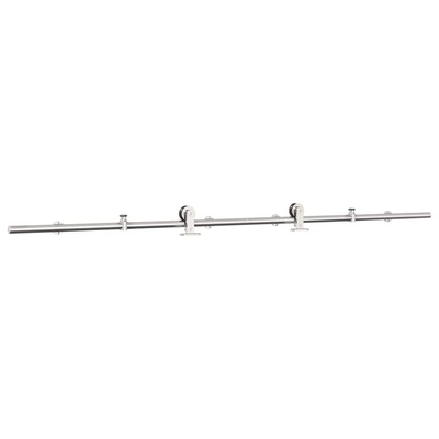 System do mocowania drzwi przesuwnych, 200 cm, stal, srebrny