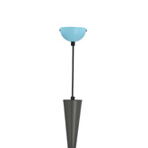 Lampa wisząca Visby Ledea metalowa szaro-niebieska E27 pojedyncza do salonu