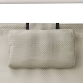 vidaXL Podwójny leżak z baldachimem, tkanina textilene, kremowy