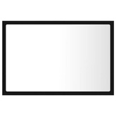 vidaXL Lustro łazienkowe z LED, czarne, 60x8,5x37 cm, akryl