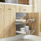 Wysuwane kosze druciane, 2 szt., srebrne, 400 mm