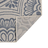 vidaXL Dywan zewnętrzny o płaskim splocie, 80x150 cm, niebieski wzór