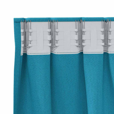 Firany blackout z kółkami 2 pcs Turkusowy 175 x 140 cm