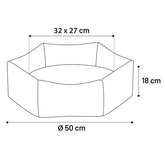 FLAMINGO Legowisko dla psa Panama, z zamkiem, 50x18 cm, kolor taupe