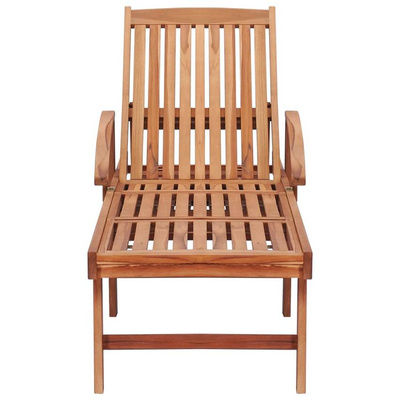 vidaXL Leżaki z kobaltowymi poduszkami, 2 szt., lite drewno tekowe