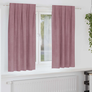 Zasłony zaciemniające 2 pcs Ciemny Róż 140 x 175 cm Aksamit