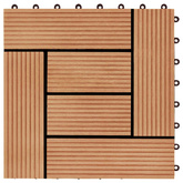 Płytka Tarasowa 11 pcs Drewno tekowe 30 x 30 cm