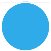 Plandeka na okrągły basen 488 cm PE niebieska