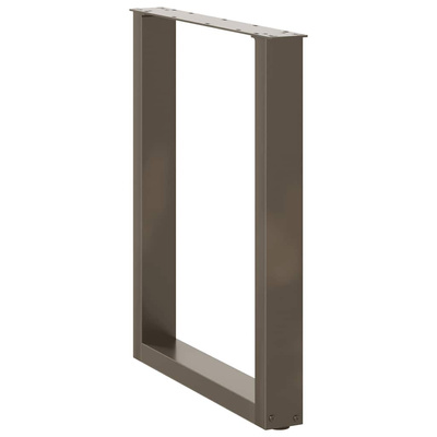 Nogi do stołu jadalnego w kształcie litery U 2 szt. Naturalna stal 70x(72-73) cm Stal