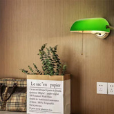 Kinkiet Abigali Bankierka E27 vintage zielony